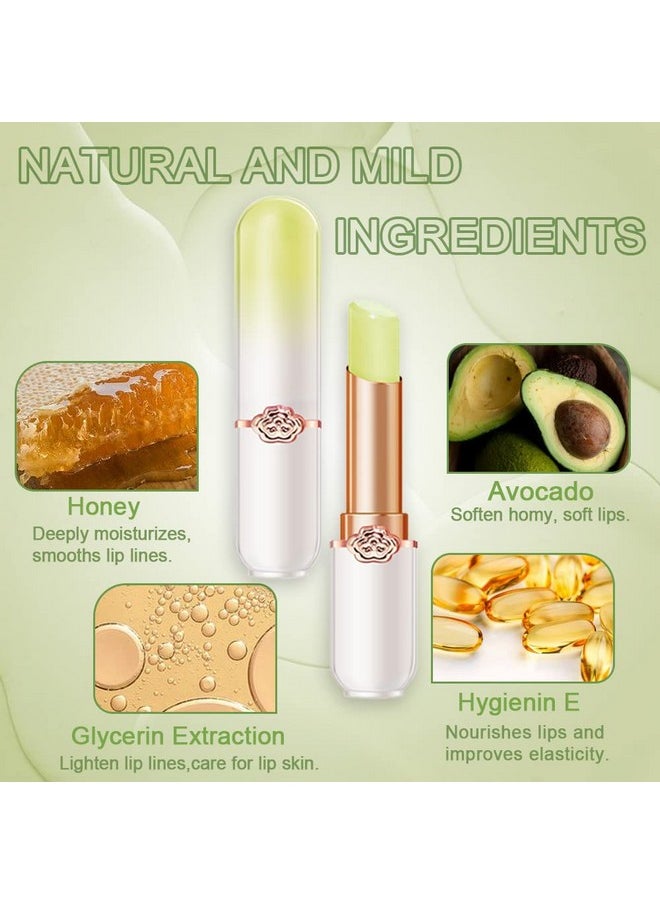 BINGBRUSH - BINGBRUSH 2 Pcs Avocado Green Color Changing Lipstick Queen,PH Mood Long Lasting Labiales Lip Gloss Lip Balm Tinted Magic Lip Stain Makeup Moisturize Lipstick Set for Women - Image 1