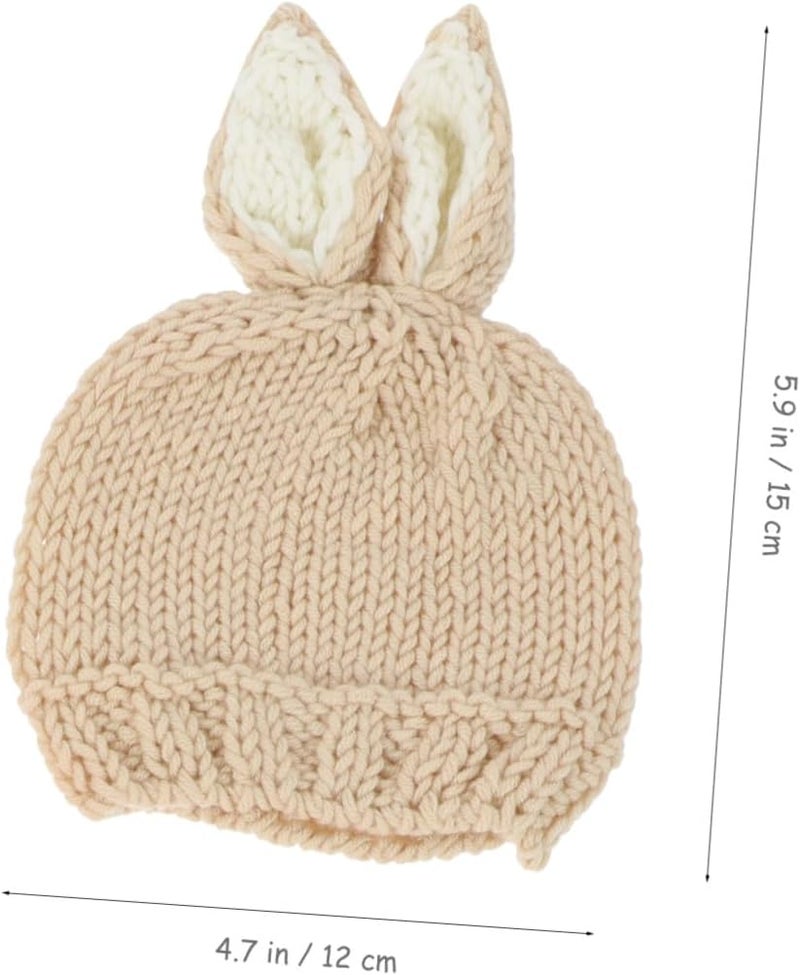Healeved Easter Props Photoshoot Baby Newborn Photo Props Set Infant Woolen Knitted Outfits - Image 2