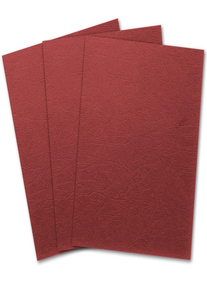 Binditek 100 Pack Grain Texture Paper Binding Presentation Covers, 8.5 x 11 Inches, 13Mil, 90lb, Un-Punched, Letter Size, Red, Office Supplies - Image 1