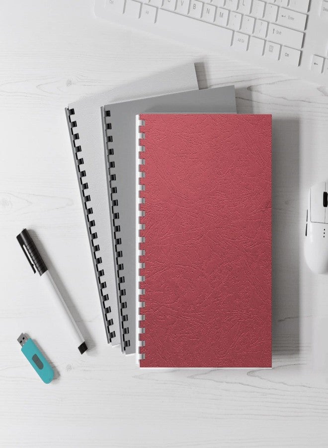 Binditek 100 Pack Grain Texture Paper Binding Presentation Covers, 8.5 x 11 Inches, 13Mil, 90lb, Un-Punched, Letter Size, Red, Office Supplies - Image 4