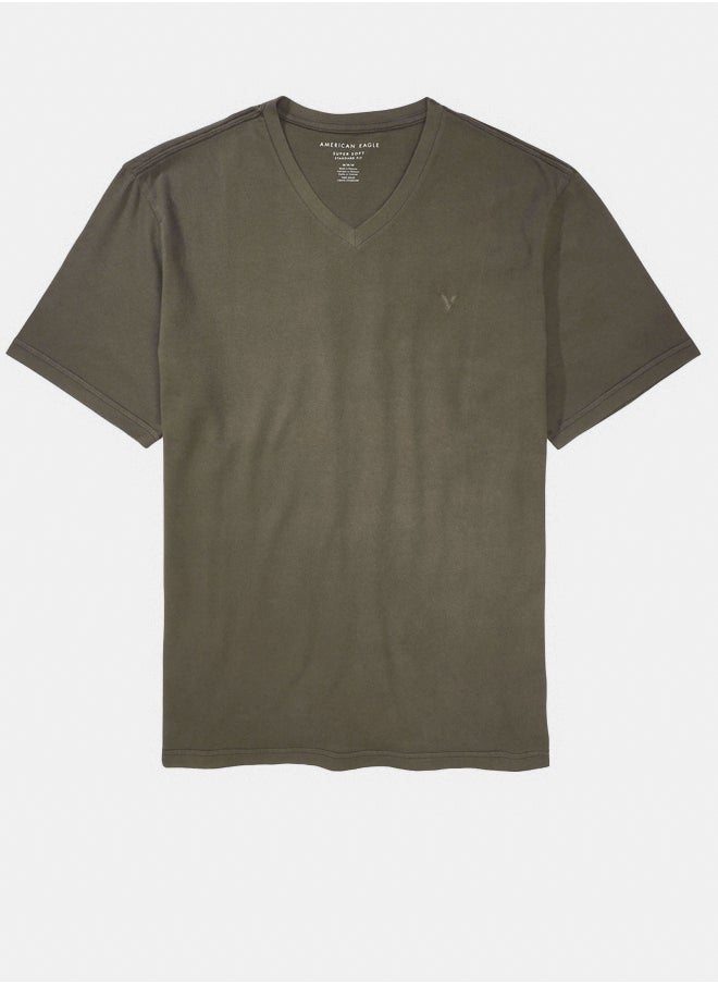 American Eagle - AE Short-Sleeve V-Neck T-Shirt - Image 1