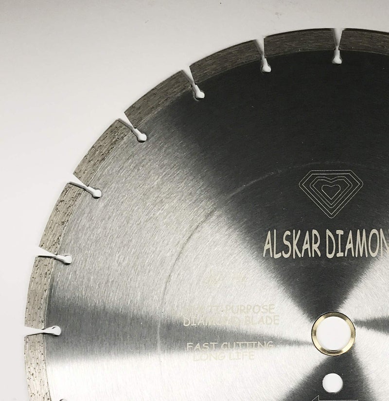 ALSKAR DIAMOND USA ADLSS 12 inch Dry or Wet Cutting General Purpose Segmented High Speed Diamond Saw Blades for Concrete Stone Brick Masonry with Arbor 1"-20mm (12") - Image 2