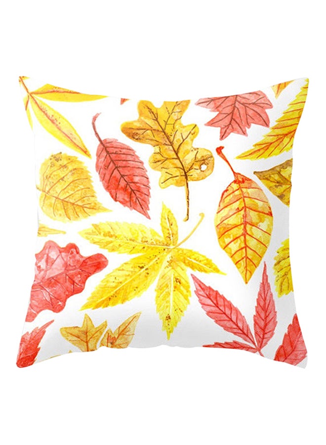 Maple Leaf Throw Pillow Cover Multicolour 45x45cm