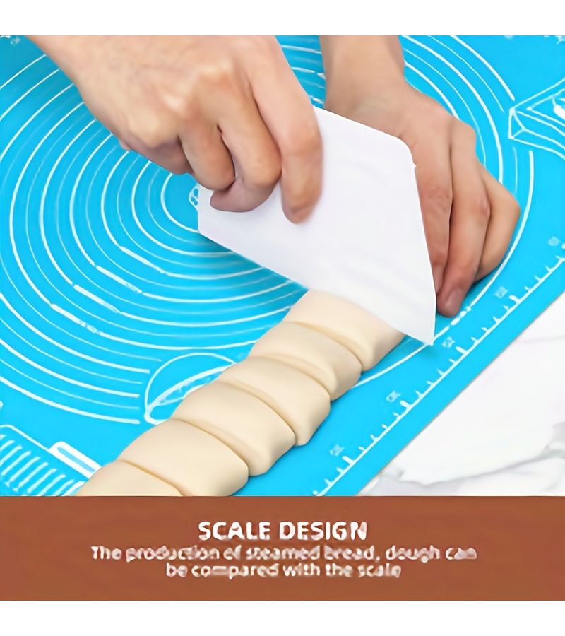 Blue Dough Rolling Mat 15.8x29.6in Non Stick Baking Pastry Mat Reusable Non Slip Kneading Mat Food Grade Kitchen Accessory - Image 2