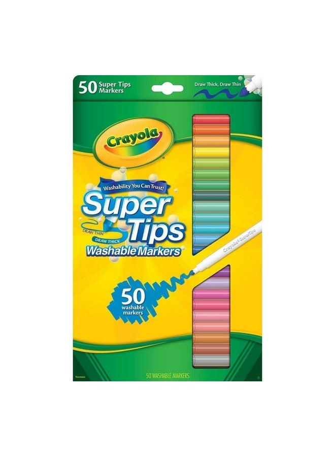 Crayola Wash Supertip Marker 50Ct Drafting, Engineering, Art, Pack 6