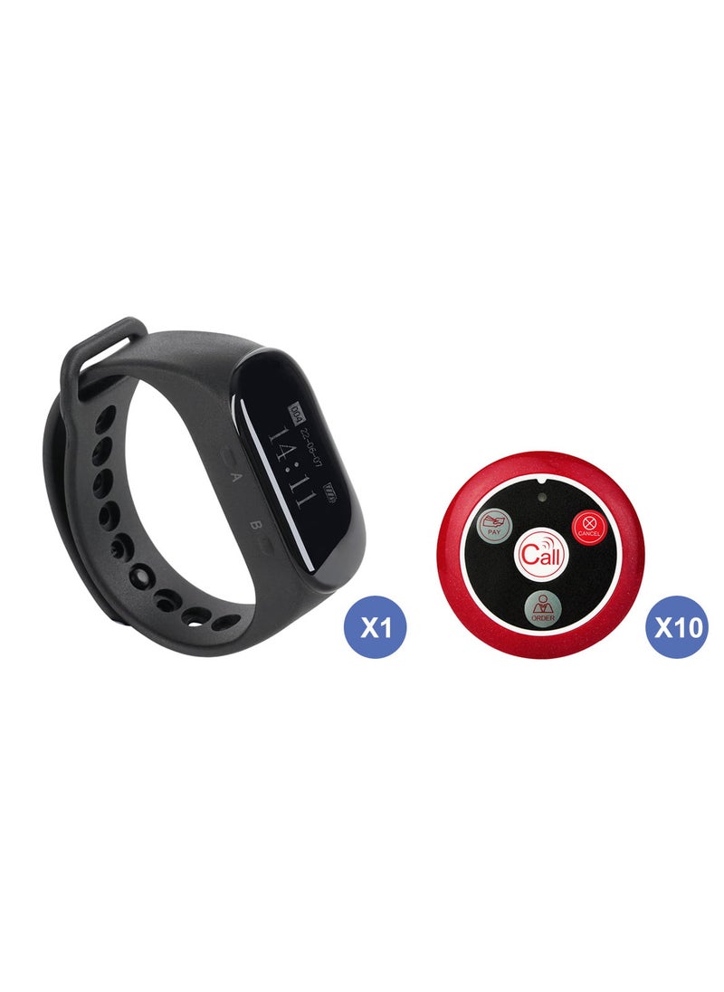 Retekess Wireless calling system for restaurants and cafes and calling for a push clock  - Image 1