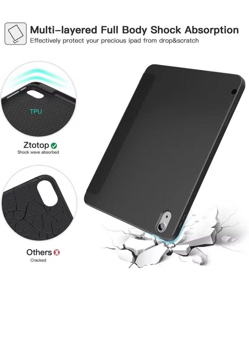 Case for iPad (A16) 2025 Generation iPad 11 Case/Case for iPad 10th Generation 2022 Built-in Pencil Holder Flexible Back Cover, Trifold Stand, Auto Sleep/Wake Series for iPad 2022 Model A2696 A2757 A2777 10th Generation / iPad 11th Generation 2025 A3354, A3355, A3356 Black - Image 5