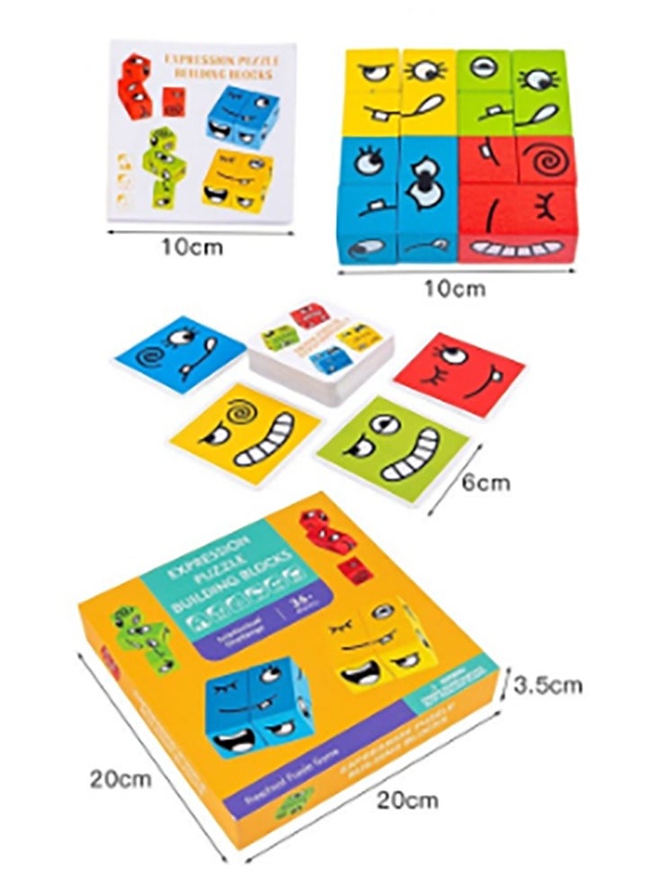 Bukela Wooden Expression Puzzle Logical Thinking Training Block Parent Child Table Game for Boys Girls Age  - Image 2