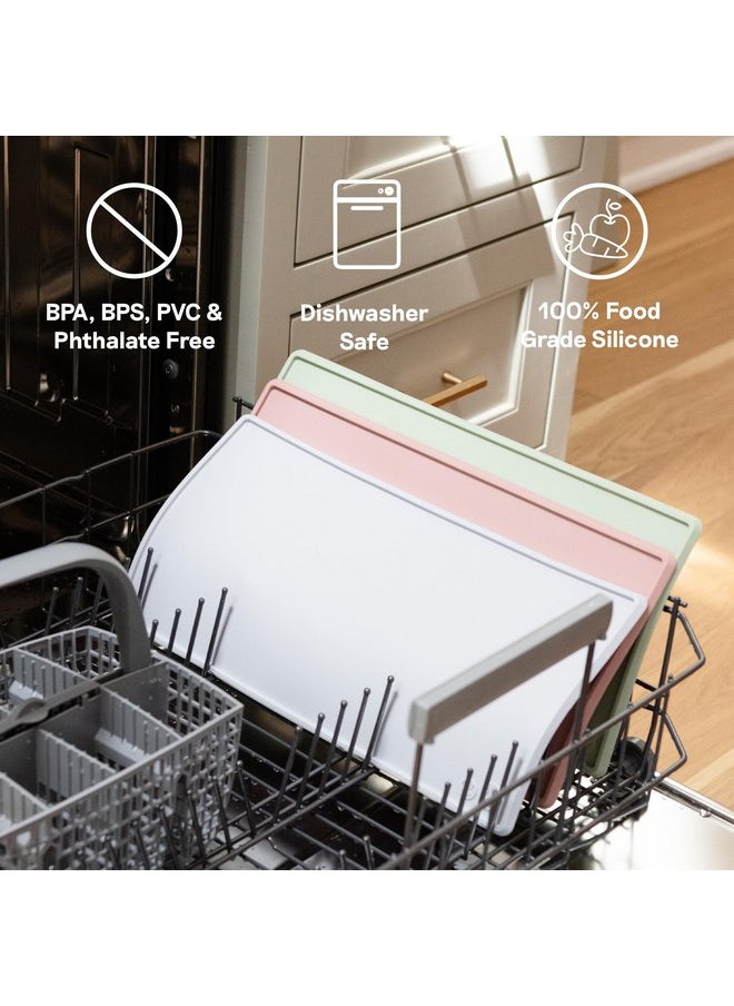 ezpz ezpz Tiny Placemat - 6 Months+ (Blush) - Non-Slip, 100% Silicone Placemat for Toddlers and Babies - Fits on Most Highchair Trays - Rolls-Up - Dishwasher Safe  - Image 5