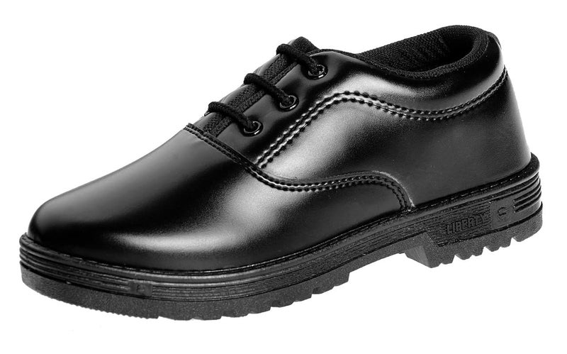 Liberty Boy's School Shoes with Laces Black - Image 1