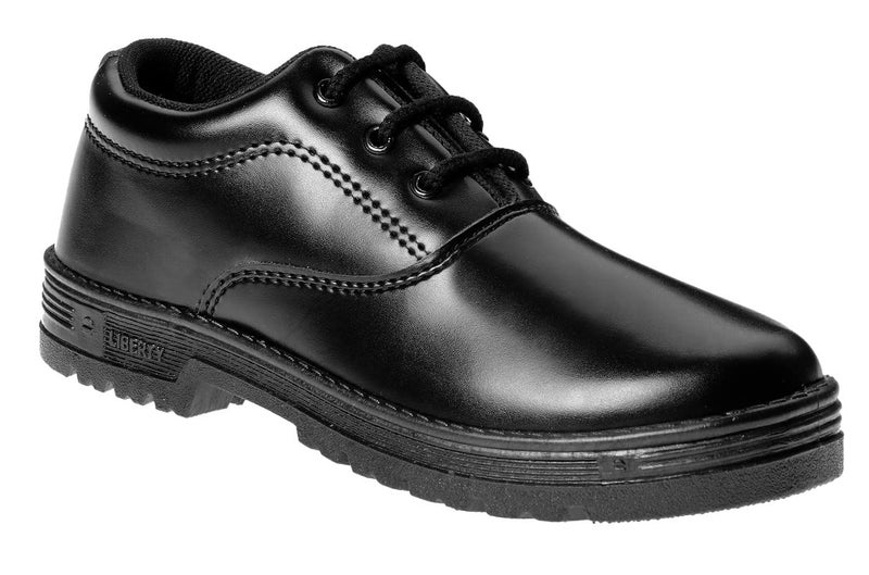 Liberty Boy's School Shoes with Laces Black - Image 2