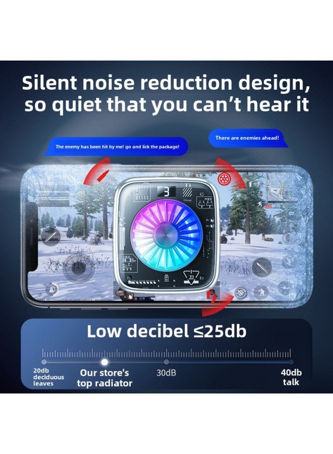 Explosions Radiator Magnetic Suction Mobile Phone Semiconductor Refrigeration Back Clip Electric Competition Cooling For Apple Android Live Trembles-Color:Obsidian Black  - Image 4