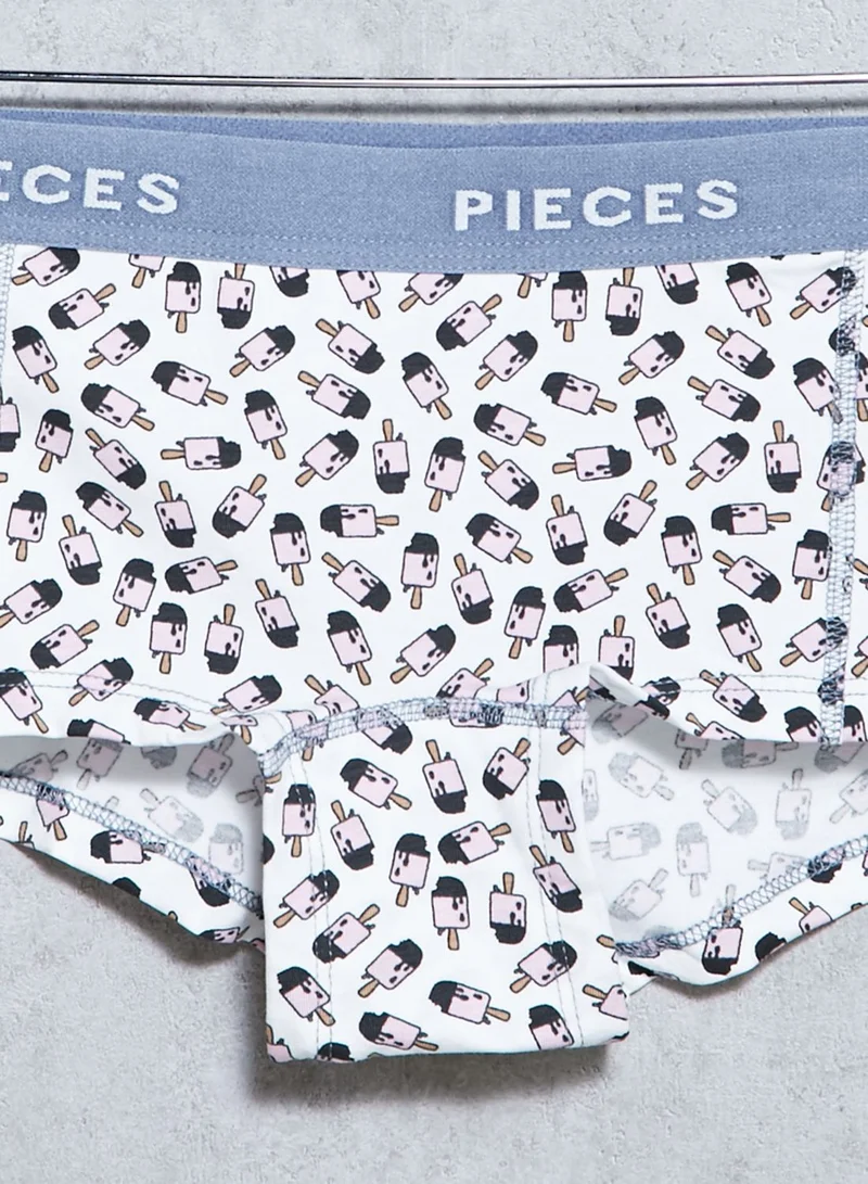 PIECES Printed Logo Briefs