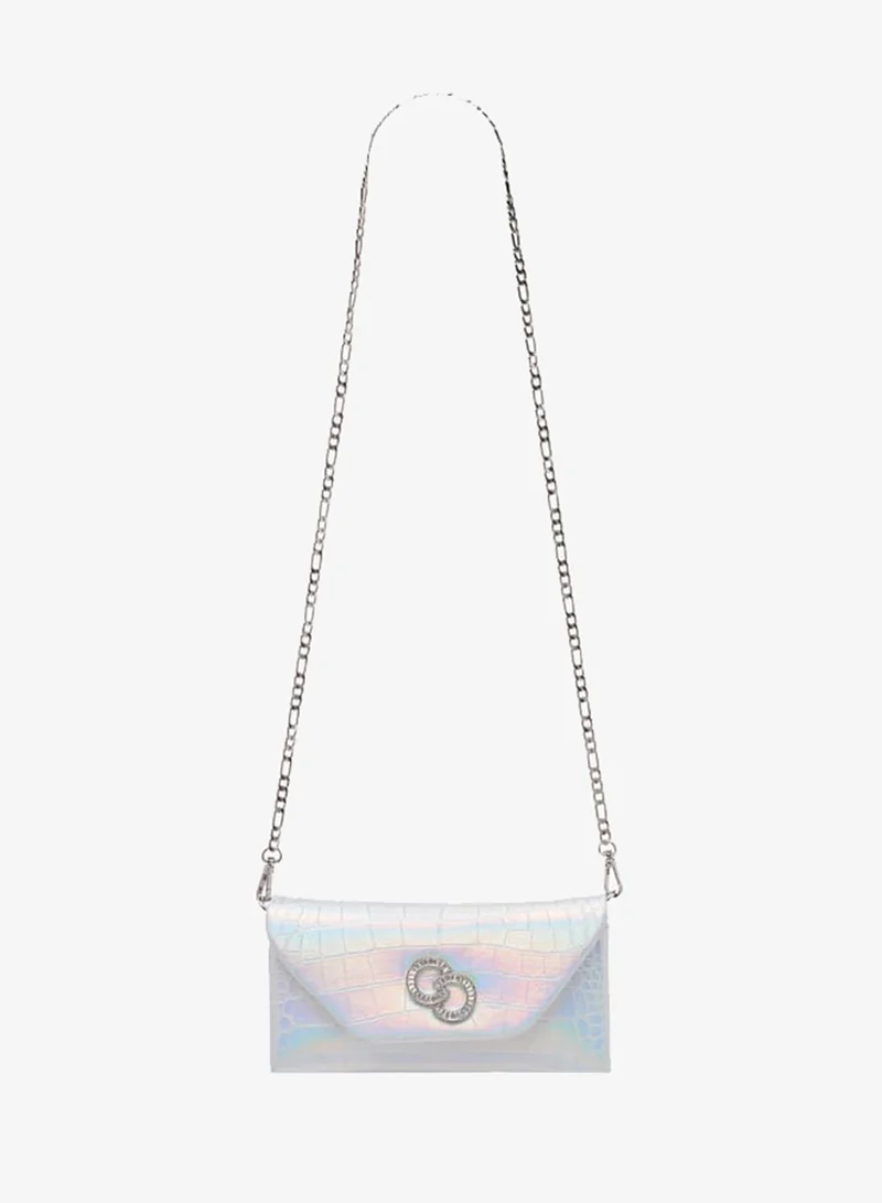 Celeste Women Embellshed Crossbody Bag with Chain Strap and Flap Closure Ramadan Collection