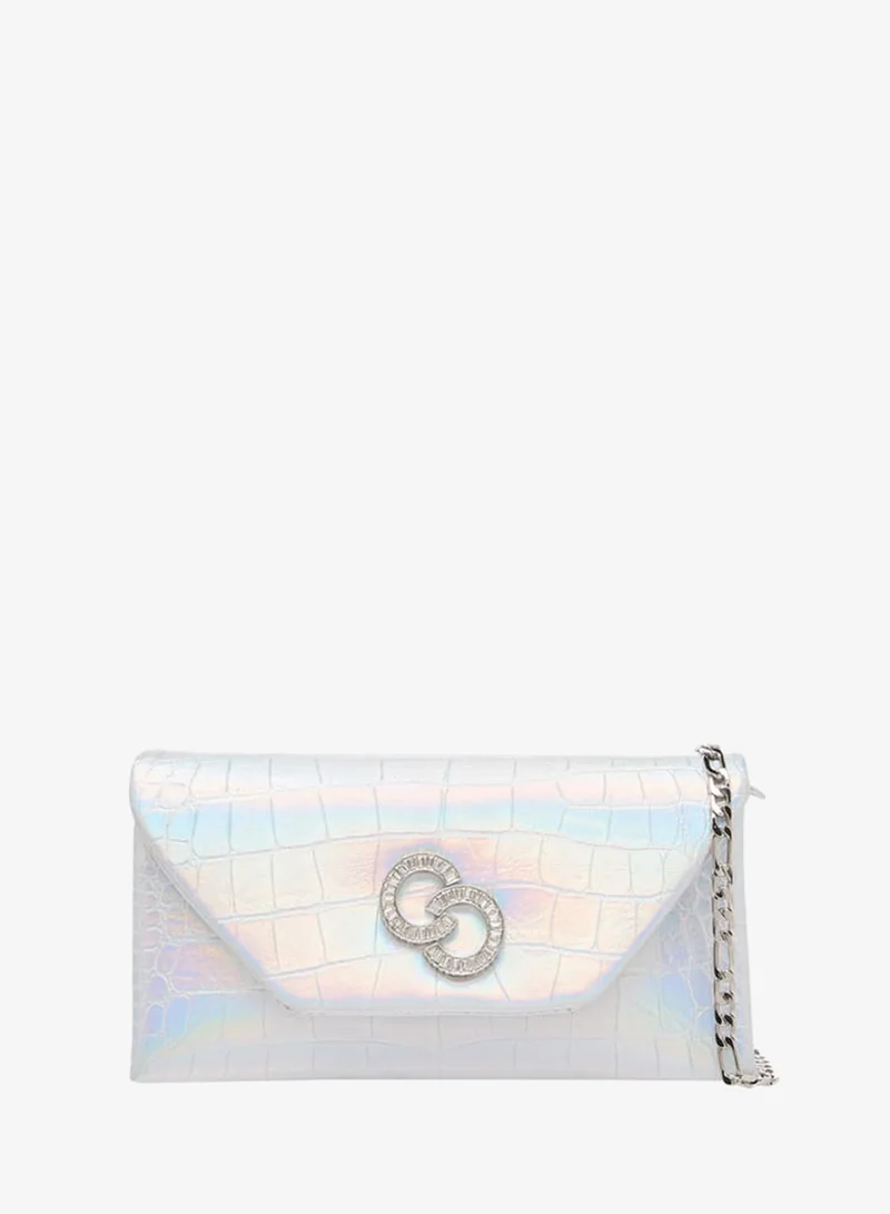 Celeste Women Embellshed Crossbody Bag with Chain Strap and Flap Closure Ramadan Collection