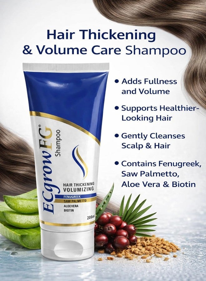 New_Ecgrow FG Volumizing Shampoo | Hair Thickening & Volumizing Formula | Enriched with Fenugreek, Saw Palmetto, Aloe Vera & Biotin-(200ml) - Image 2