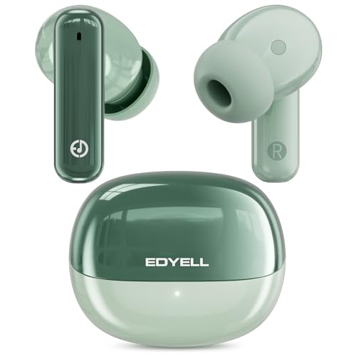 EDYELL A1 Truly Wireless Bluetooth in Ear Earbuds with Upto 35Db Active Noise Cancellation, 13 mm Dynamic Drivers, Type-C Fast Charging with Upto 48Hrs Music Playback (Green) - Image 1