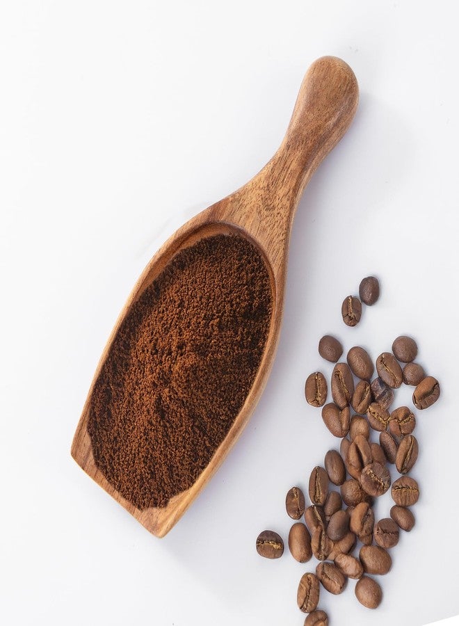 GinSent Wooden Coffee Scoop, 6.3 Inch Large Ground Coffee Scoop, Acacia Wood Wooden Scoop Coffee Spoons for Jars Canisters, Bath Salts, Tea, Sugar, Laundry Detergent - Image 3