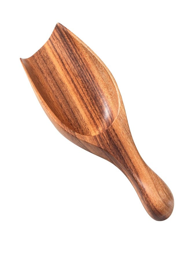 GinSent Wooden Coffee Scoop, 6.3 Inch Large Ground Coffee Scoop, Acacia Wood Wooden Scoop Coffee Spoons for Jars Canisters, Bath Salts, Tea, Sugar, Laundry Detergent - Image 1