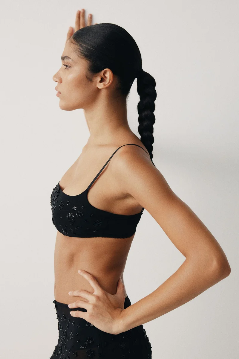 H&M Sequined soft bra