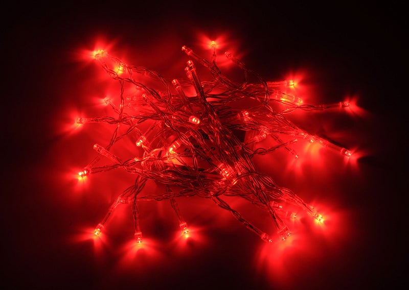 Karlling Battery Operated Fairy Lights 13ft Durable Short Clear Wire LED Twinkle String Lights for Christmas Valentines Day HalloweenWeddings Parties and IndoorOutdoor DecorRed - Image 2