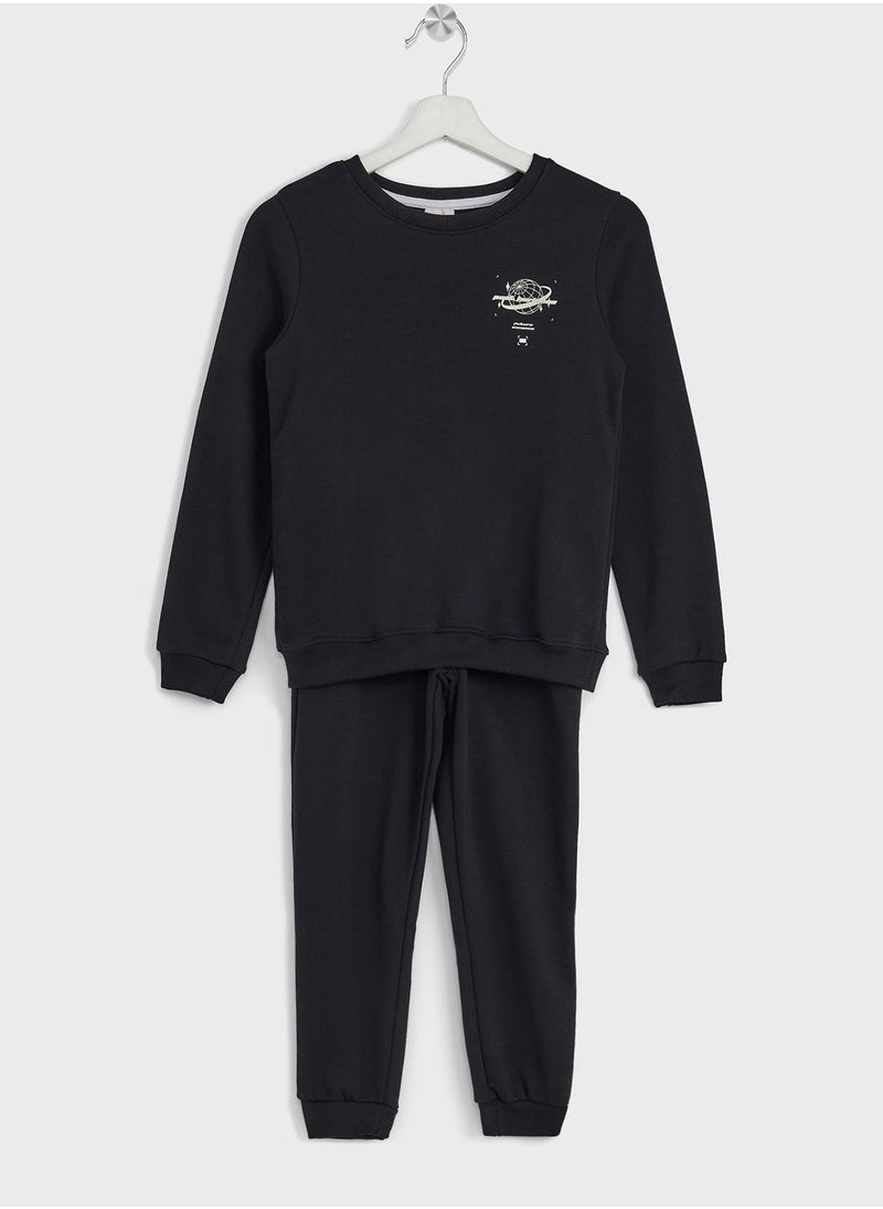 Pinata - Boys Back Printed Sweatshirt And Jogger Set - Image 1