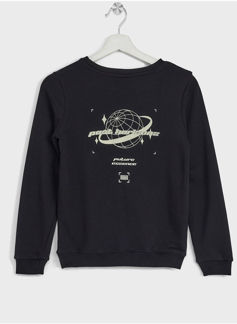 Pinata - Boys Back Printed Sweatshirt And Jogger Set - Image 1