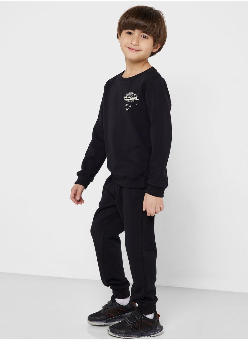 Pinata - Boys Back Printed Sweatshirt And Jogger Set - Image 1