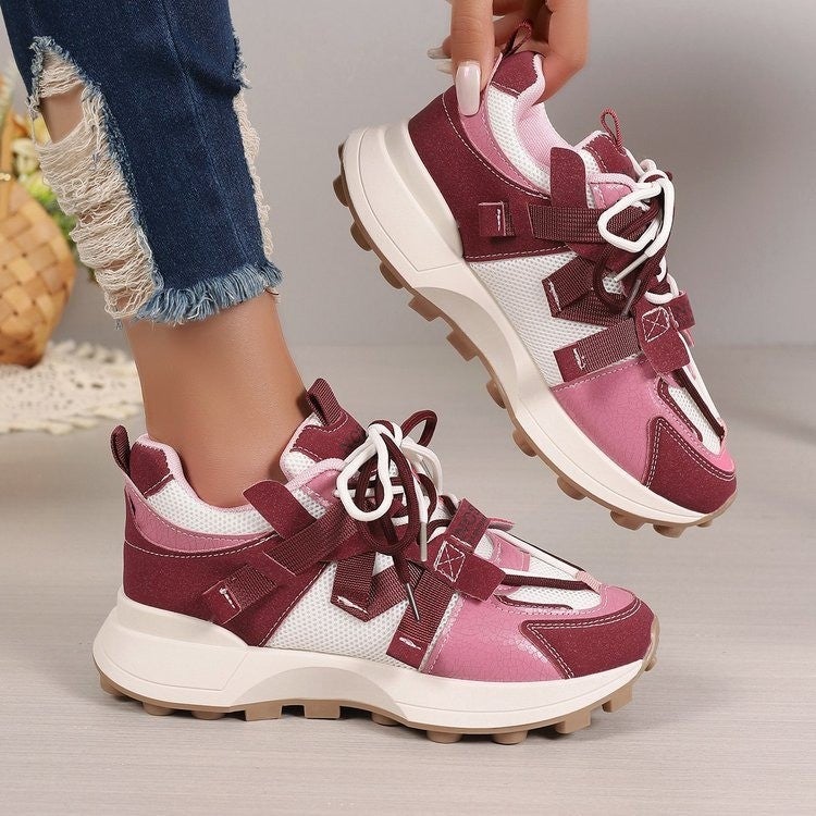 Cross-border Foreign Trade Fashion Color Torre Shoes Soft-soled sneaker Travel Shoes All-match Student Shoes Shock-absorbing Running Womens Shoes Violet - Image 5