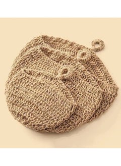 TARZ Wall Hanging Basket Jute Onion Basket Hanging for Pantry Teardrop Potato Garlic Onion Storage Boho Wall Baskets for Kitchen Bohemian Handwoven Wall Mount Fruit or Veggie Basket Decoration  - Image 4
