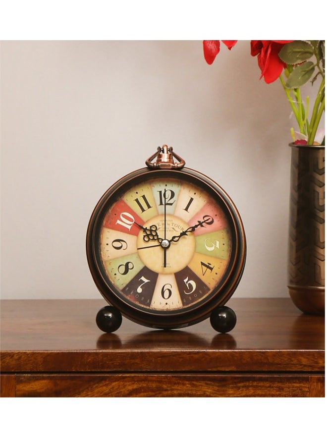DRAMA HOME - Desk Alarm Clock Battery Operated Loud Nightlight Alarm Clock (Tuscan Style) - Image 1