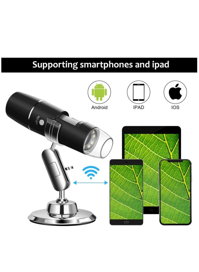 Captaintech Wireless Handheld Digital Microscope, Portable 50x -2000x Magnification with 360 Rotate Stand Compatible with iOS/Android iPhone, iPad for Kids Adults - Image 2