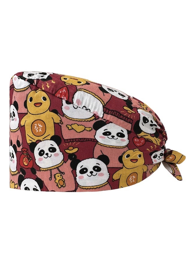 NIBEMINENT Surgical Scrub Cap Printing Medical Working Hat  Cotton Women Men Beautician Dust Proof Cooking Chef Nurse Head Caps