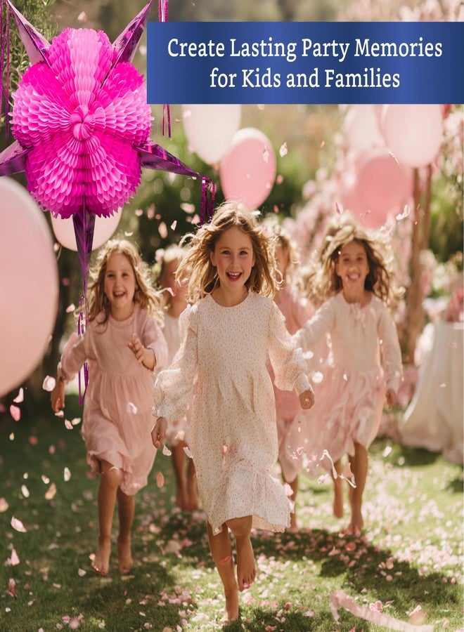 FIESTA WRAPS Pink Mexican Piñata (Large 32 inches) - Authentic Handmade Foldable Large Pinata for Birthday Party - All Pink Star Pinata - Piñatas para Cumpleaños - Fiesta Piniata - Cinco de Mayo Pinatas - Image 5
