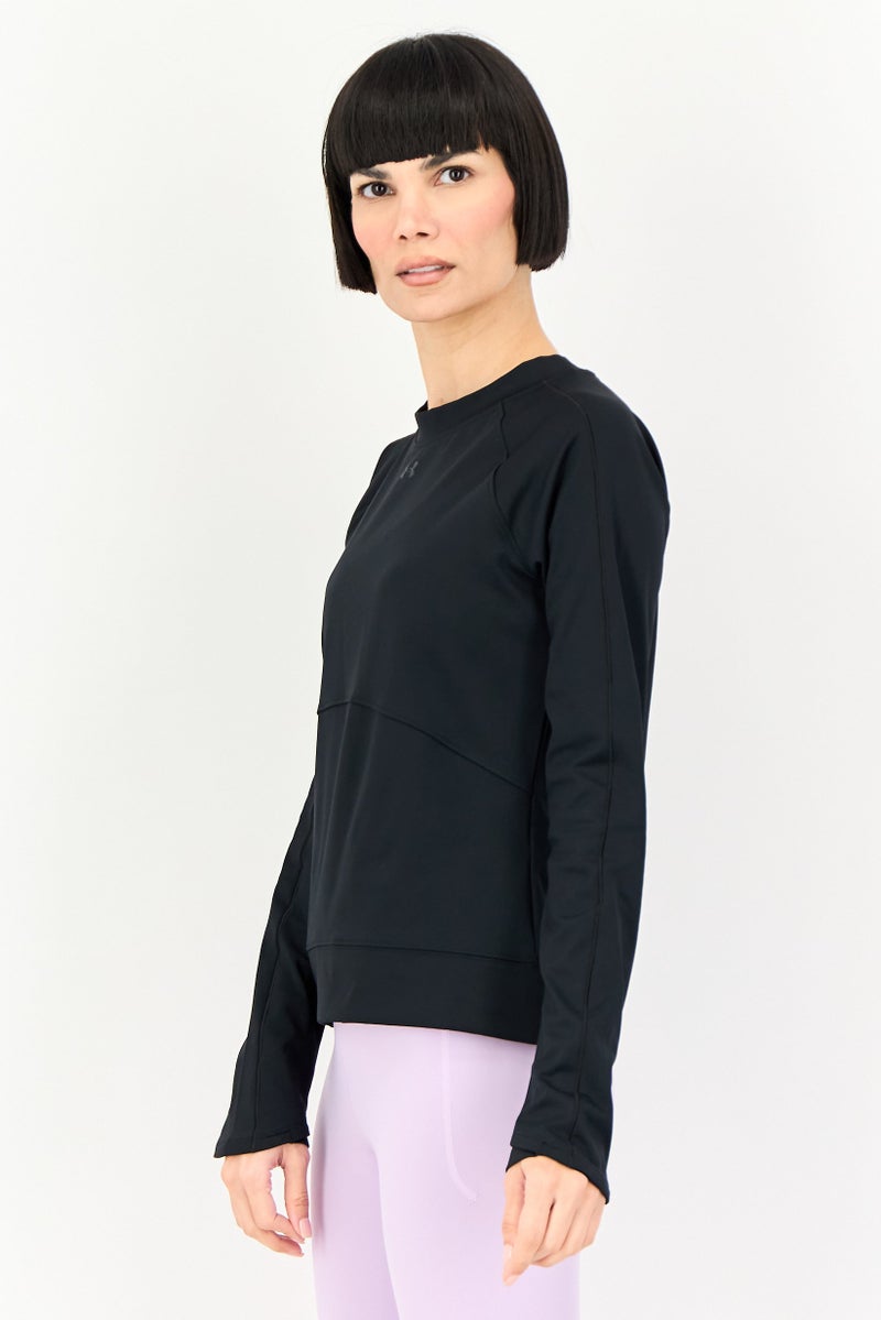 UNDER ARMOUR Women Fitted Fit Long Sleeves Training Top, Black - Image 2