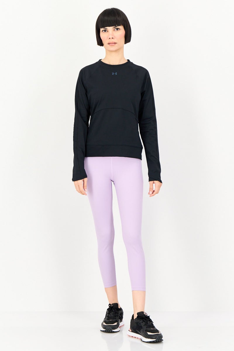 UNDER ARMOUR Women Fitted Fit Long Sleeves Training Top, Black - Image 3