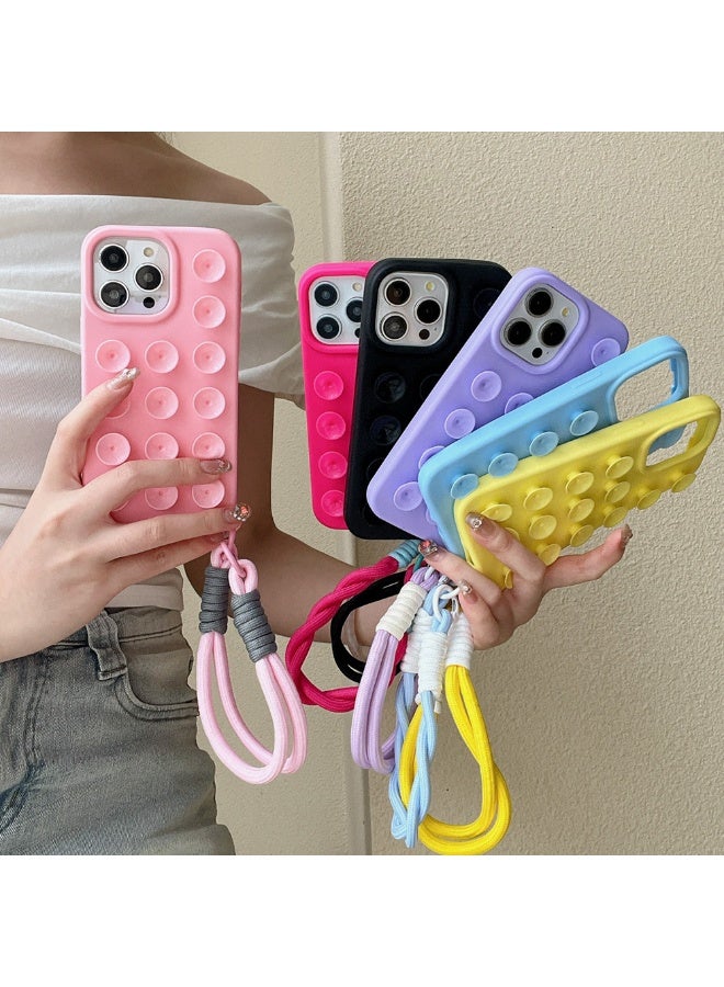 Fashion Creative Suction Cup Phone case with Hand Rope Is for iphone 15 Pro Max Anti-fall Phone Accessories - Image 2