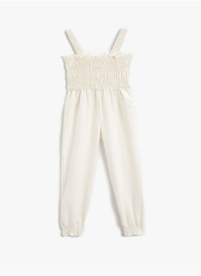 KOTON - Linen Blend Jumpsuit Strappy - Image 1