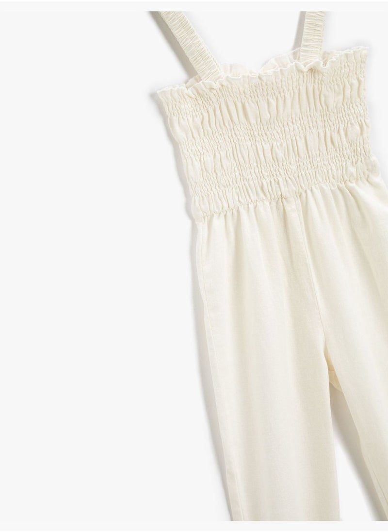 KOTON - Linen Blend Jumpsuit Strappy - Image 1