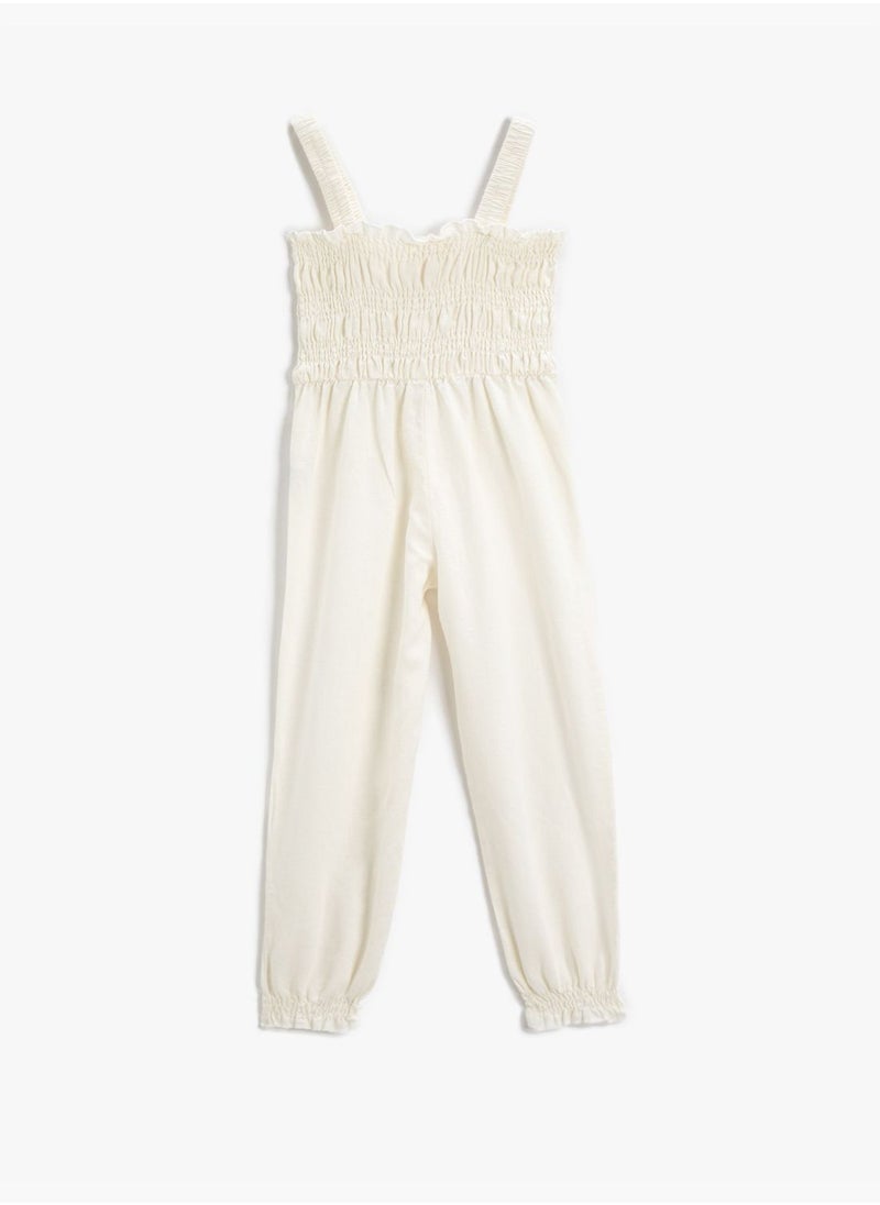 KOTON - Linen Blend Jumpsuit Strappy - Image 1