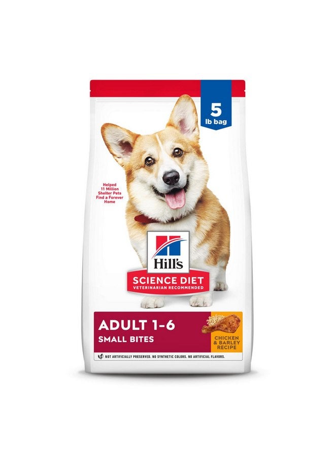 Hill's Science Diet - Small Bites, Chicken & Barley Recipe Dry Dog Food, 5 LB Bag - Image 1