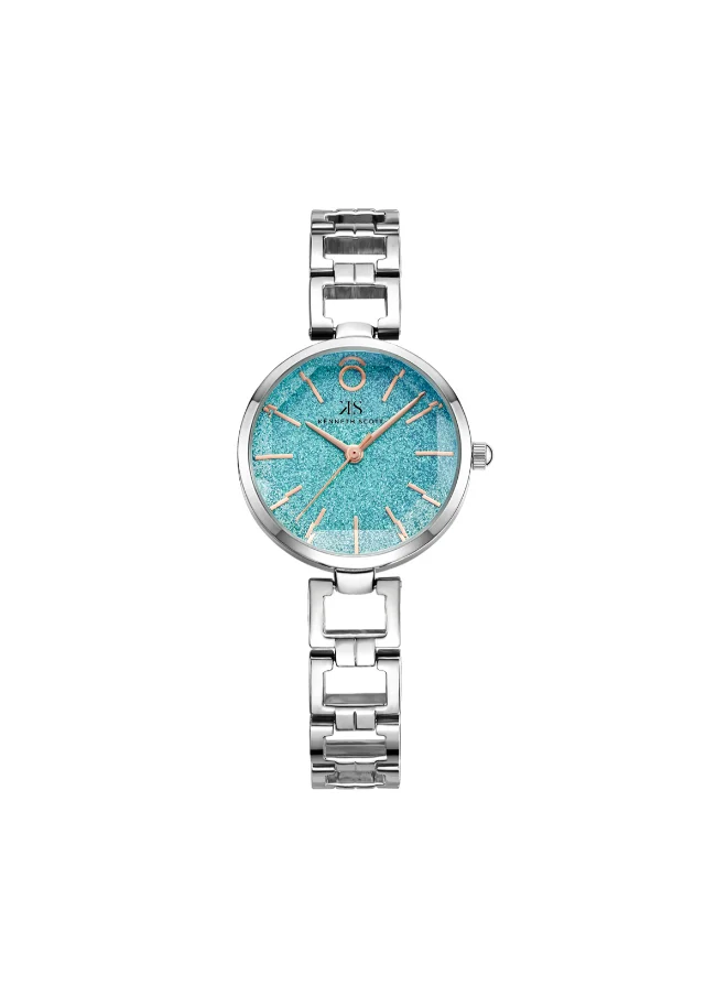 KENNETH SCOTT Kenneth Scott Women's PC21 Movement Watch, Analog Display and Alloy Strap - K23514-SBSL, Silver