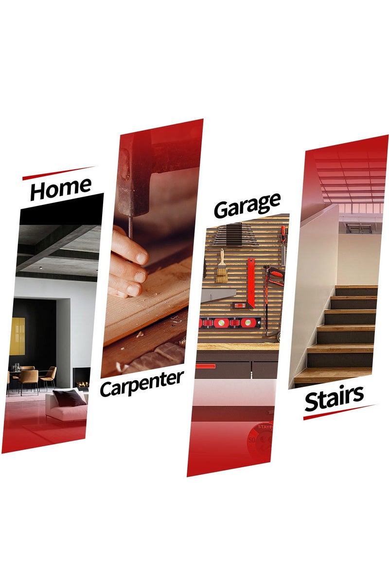 CMGTYYD. مقياس مستويات قابل للطي مقاس 14 بوصة، مقياس مستويات مطوية مغناطيسية، مقياس مستويات طوربيد متعدد الزوايا مع 3 فقاعات أفقية، 45 درجة / 90 درجة / 180 درجة، مقياس مستويات للرسومات والجدران والأنابيب - Image 4