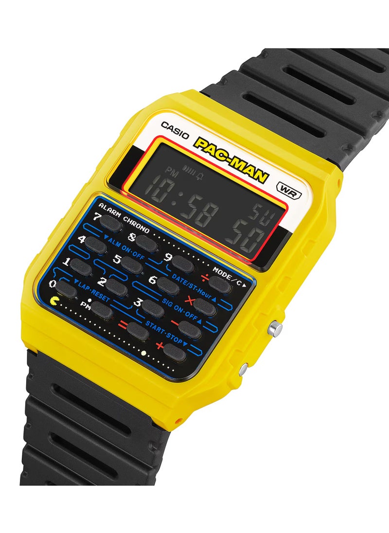 CASIO - Calculator Pac Man Edition Digital Resin Band Watch CA-53WPC-1B - Image 1