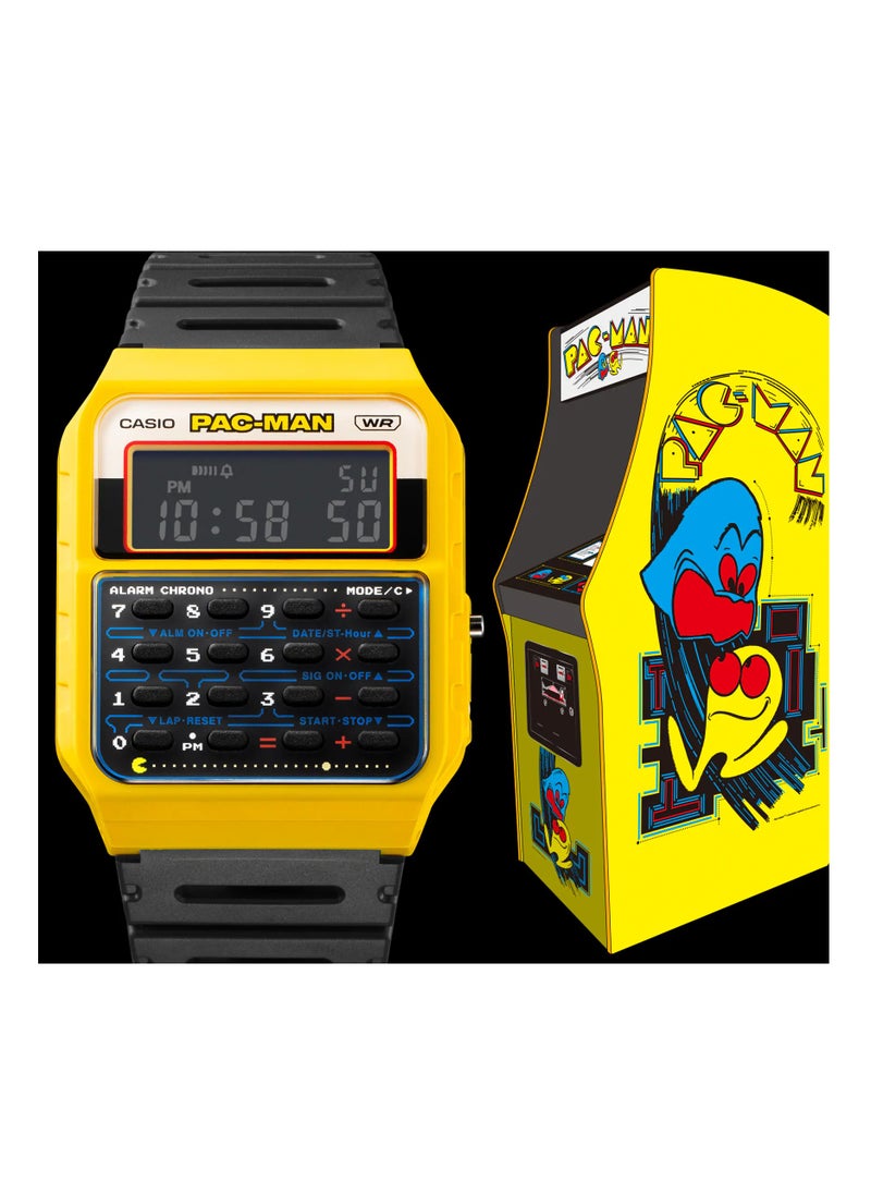 CASIO - Calculator Pac Man Edition Digital Resin Band Watch CA-53WPC-1B - Image 1