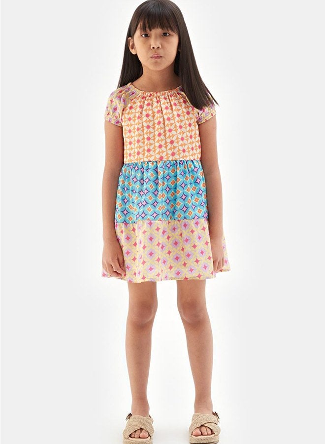 Tyess Girl Patterned Dress - Image 1