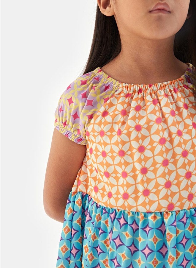 Tyess Girl Patterned Dress - Image 3