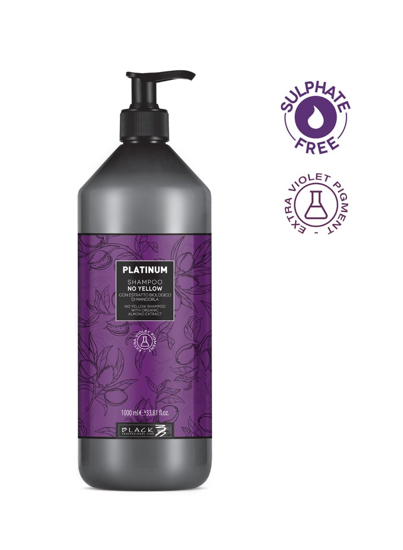 Black Professional Line Platinum Purple Shampoo 1000ml for Blonde & Grey Hair - Image 1