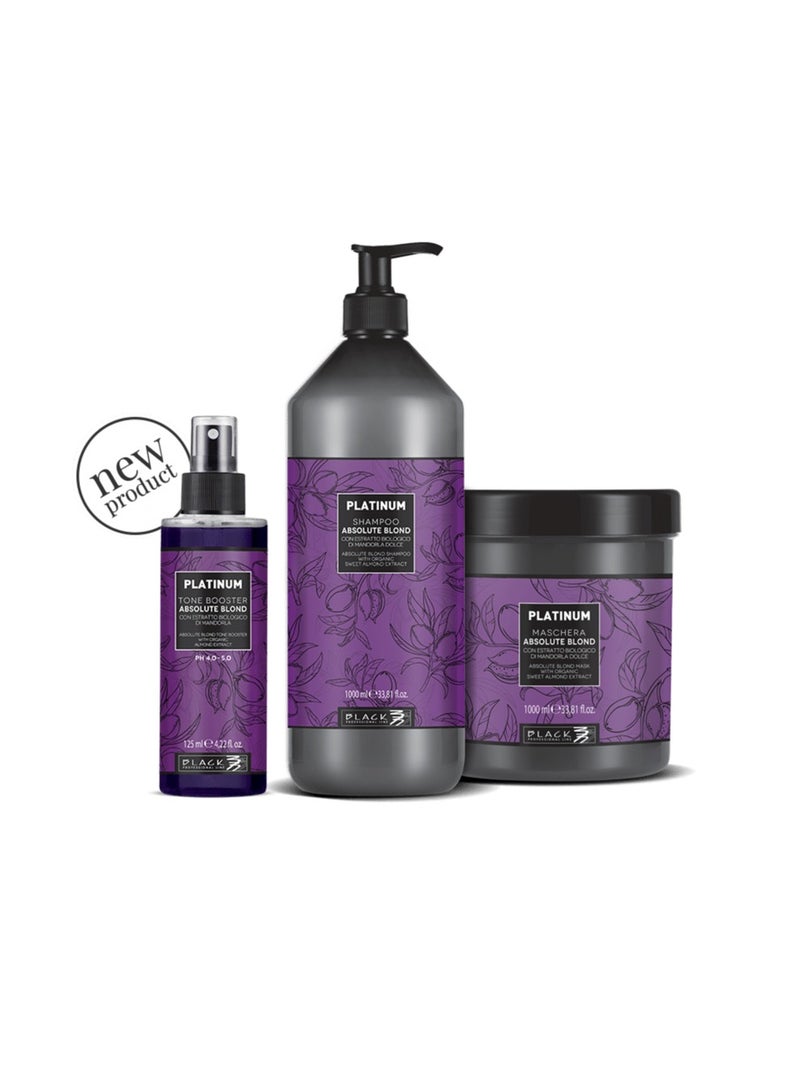 Black Professional Line Platinum Purple Shampoo 1000ml for Blonde & Grey Hair - Image 3