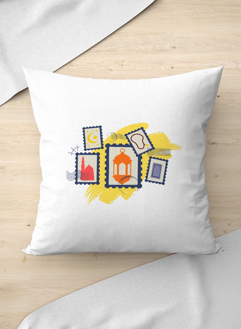 لوحة غطاء وسادة من البوليستر بتصميم فانوس وهلال رمضان - Image 3